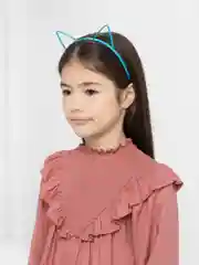 Голубой ободок с ушками
