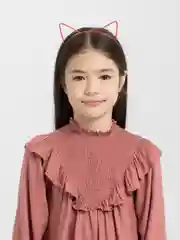 Красный ободок с ушками