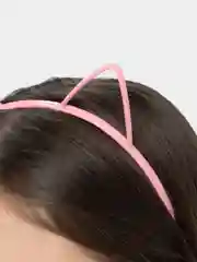 Розовый ободок с ушками