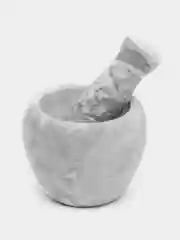 Серый ступка с пестиком "Мрамор", 10 х 7.5 см