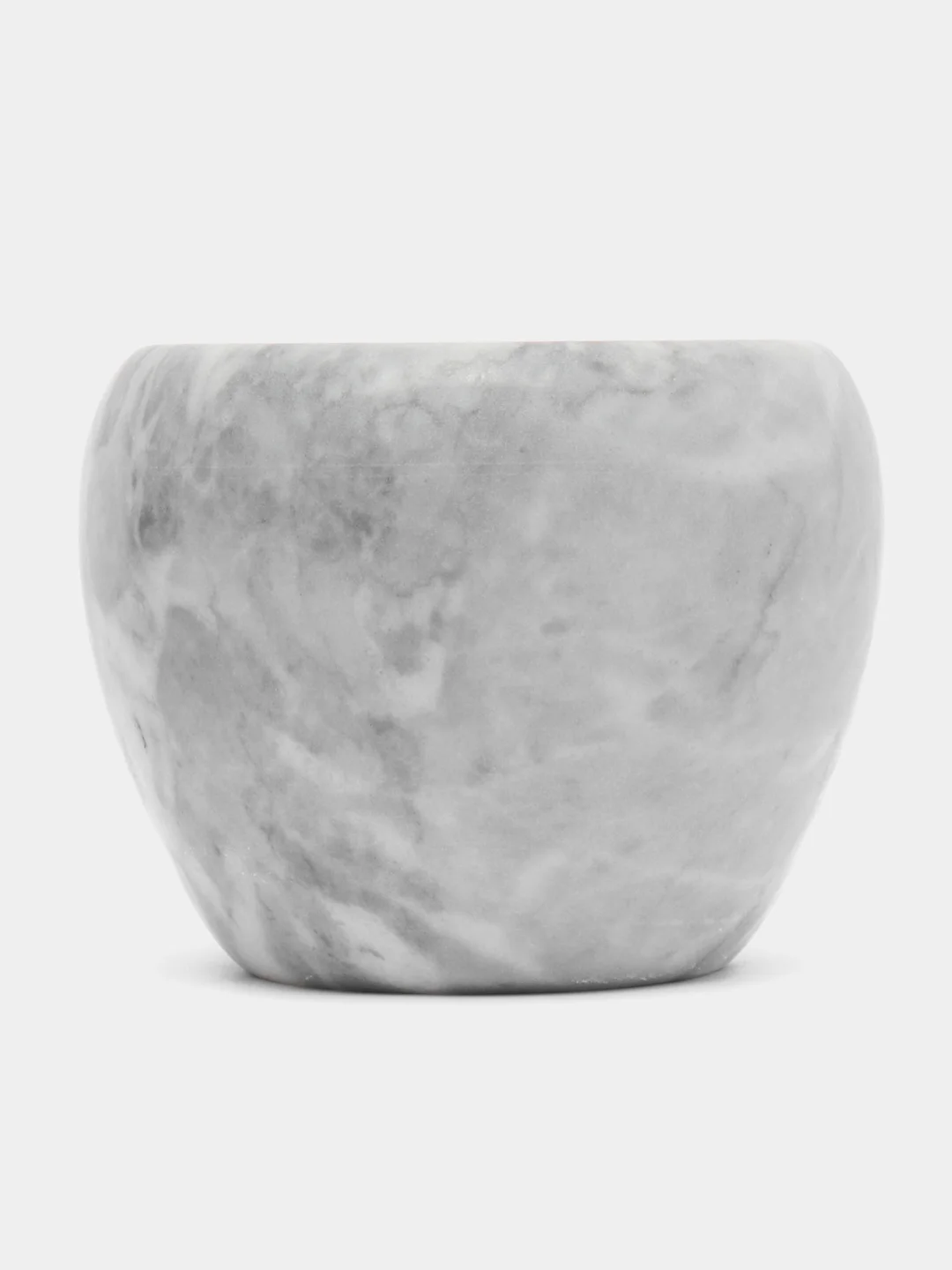 Серый ступка с пестиком "Мрамор", 10 х 7.5 см