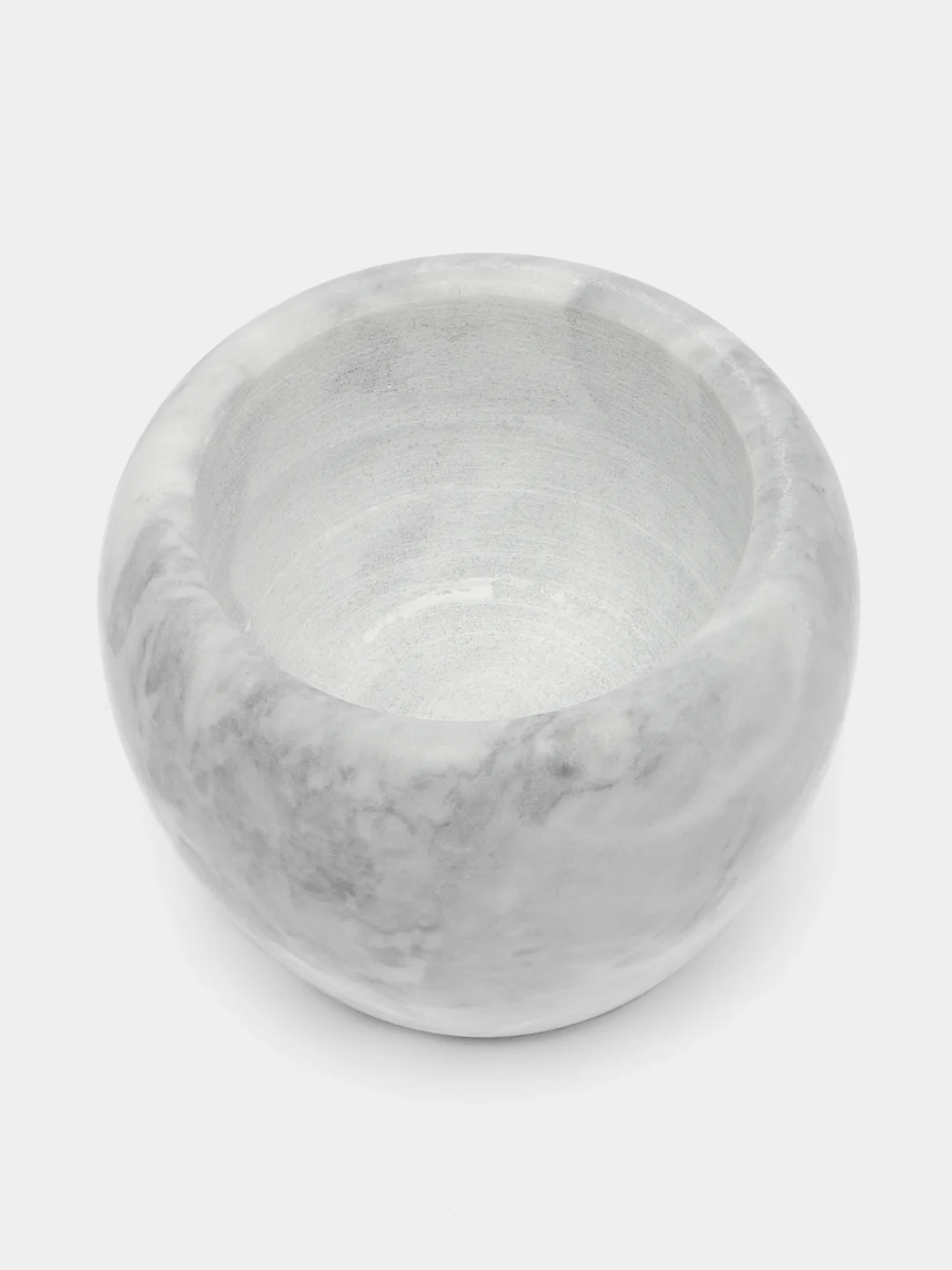 Серый ступка с пестиком "Мрамор", 10 х 7.5 см