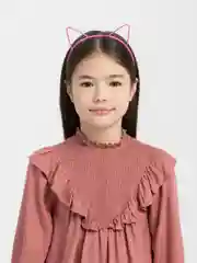 Вишнёвый ободок с ушками