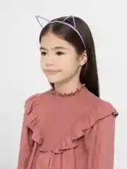 Сиреневый ободок с ушками