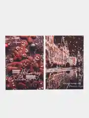 Черный новогодние открытки - шильдики, 10 х 7 см, открытки для подарков, открытки для цветов