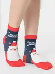 Индиго носки женские новогодние, с принтом