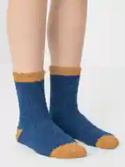 Синий носки высокие, утепленные, махровые, унисекс