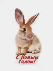 Красный открытка новогодняя 2024