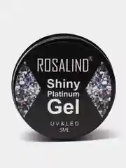 Золотой гель-лак для ногтей ROSALIND 5 мл, глиттер для маникюра и педикюра