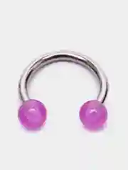 Фиолетовый пирсинг Циркуляр, светится в темноте