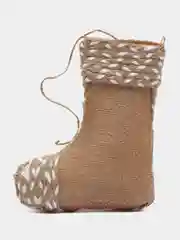 Украшение новогоднее "Башмачок", из мешковины, 16 см