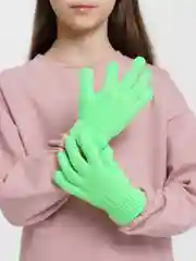 Салатовый перчатки вязаные, детские