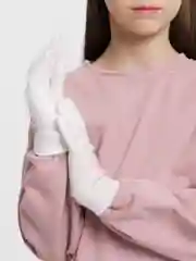 Белый детские демисезонные перчатки