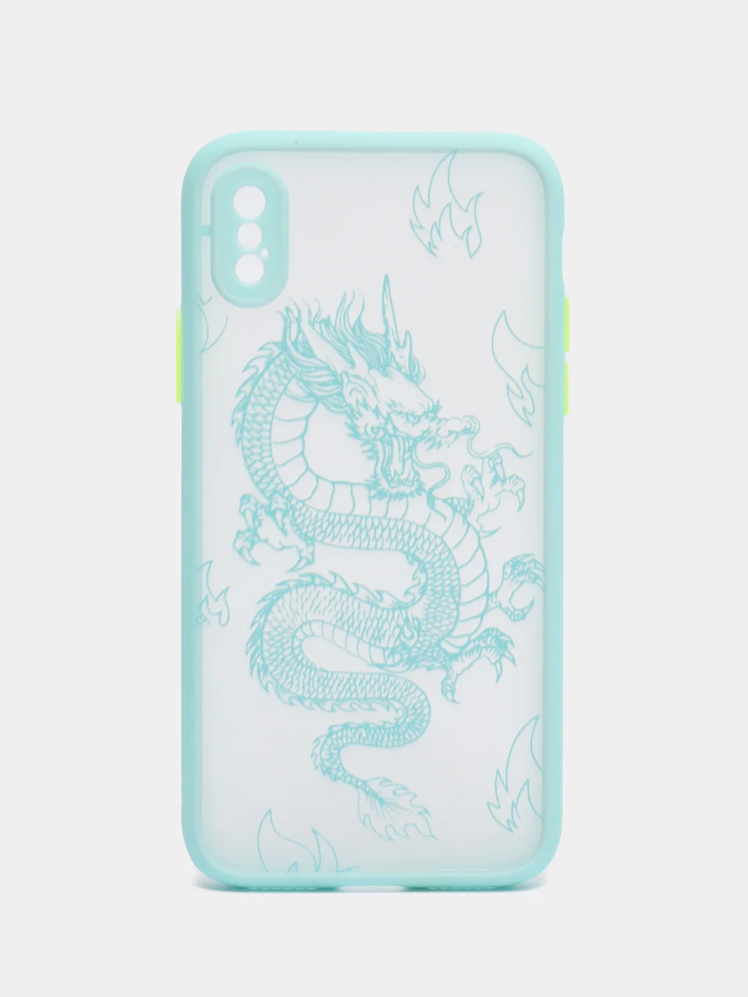 Бирюзовый чехол на iPhone (Айфон) 11/13/14/15/X/XR/7/8 Plus/SE2/XS Max/12 Pro Max про макс
