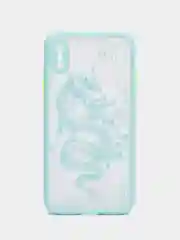 Бирюзовый чехол на iPhone (Айфон) 11/13/14/15/X/XR/7/8 Plus/SE2/XS Max/12 Pro Max про макс
