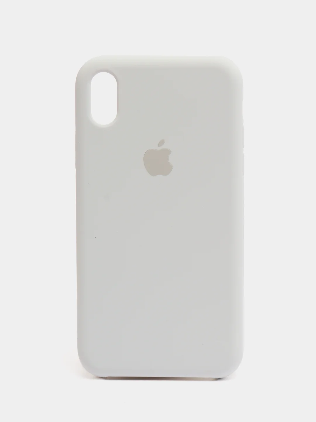 Белый чехол Silicone Case для iPhone XR, с открытым низом