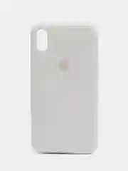 Белый чехол Silicone Case для iPhone XR, с открытым низом
