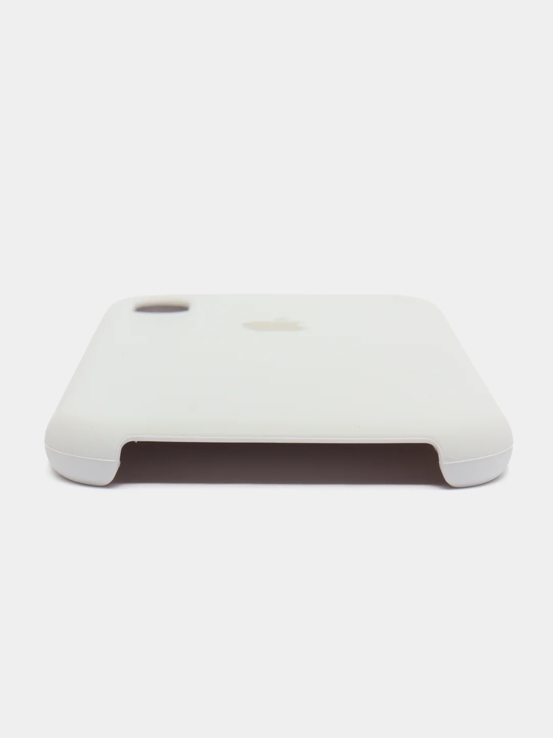 Белый чехол Silicone Case для iPhone XR, с открытым низом