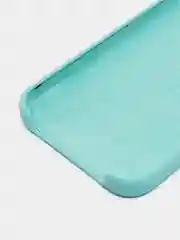 Бирюзовый чехол Silicone Case для iPhone 12, 12 Pro с открытым низом