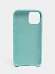 Бирюзовый чехол Silicone Case для iPhone 12, 12 Pro с открытым низом