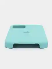 Бирюзовый чехол Silicone Case для iPhone 12, 12 Pro с открытым низом