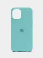 Бирюзовый чехол Silicone Case для iPhone 12, 12 Pro с открытым низом