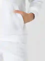 Белый спортивный женский костюм, на флисе