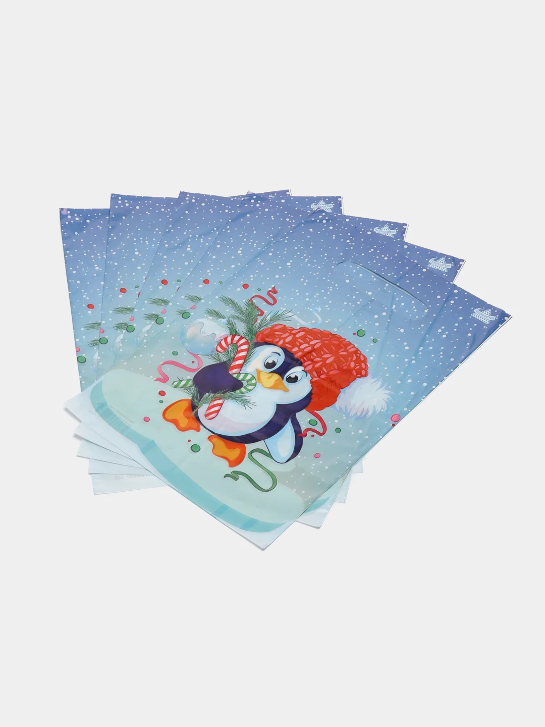 Кремовый пакет новогодний,5 шт ,20*30