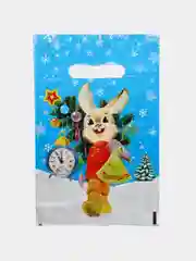 Лазурный пакет новогодний,5 шт ,20*30