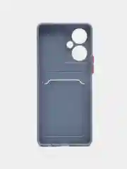 Серый чехол TECNO CAMON 19 PRO  / CAMON 19 с защитой камеры и карманом для пластиковой карты