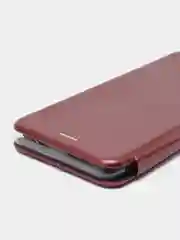 Багровый чехол-книжка для Infinix Note 10 Pro (Инфиникс Нот 10 Про)