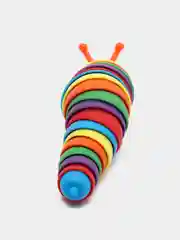 Оранжевый игрушка-антистресс "Слизень-погремушка" Finger Slug