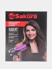 Аметистовый фен для волос Sakura SA-4016P, 2400 Вт, 3 температурных режима