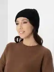 Черный шапка женская, вязаная