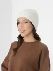 Молочный шапка женская, вязаная