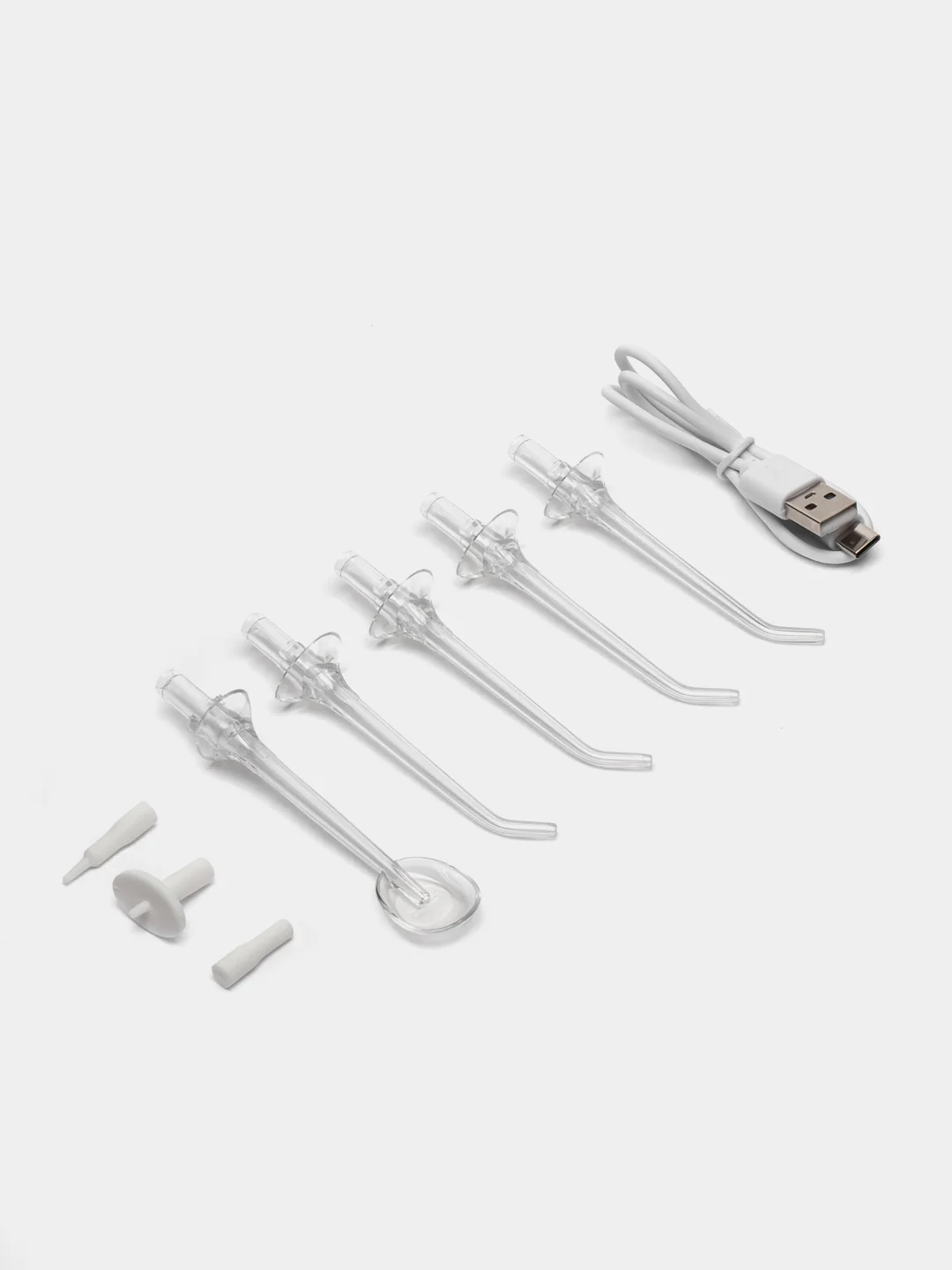 Розовый ирригатор для полости рта, беспроводной, с USB зарядкой, 3 режима, 5 насадок