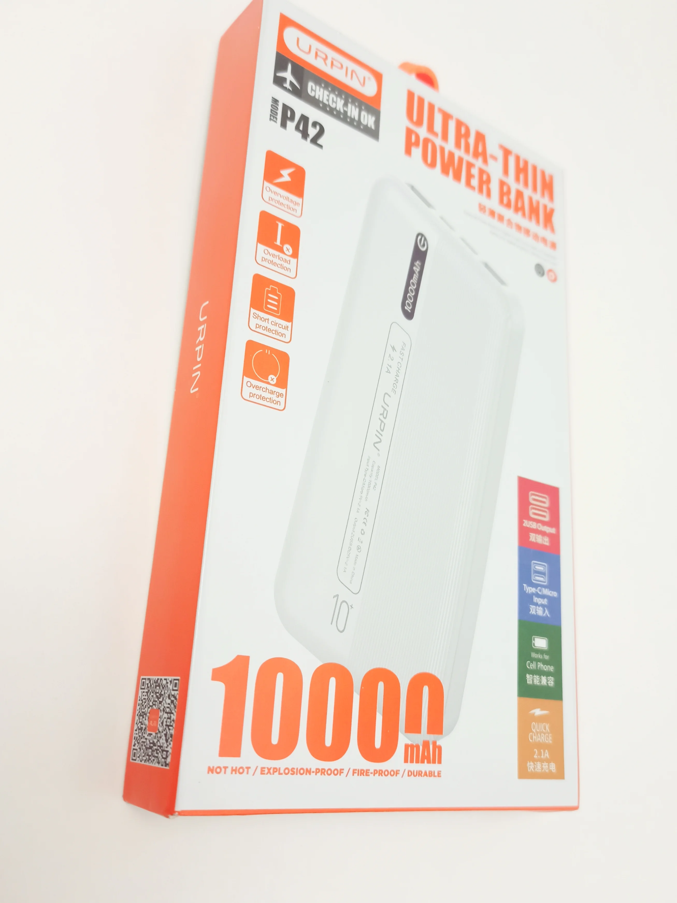 Черный powerbank 10000 Повербанк повер банк аккумулятор портативная зарядка батарея Р42ч