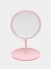 Розовый зеркало для макияжа с подсветкой LED