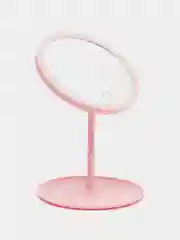 Розовый зеркало для макияжа с подсветкой LED
