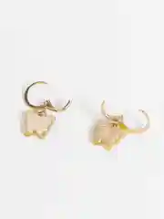 Желтый серьги бабочки цветные