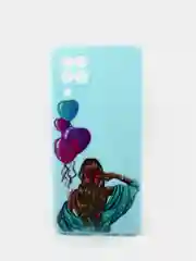 Оранжевый чехол для Samsung A22 (самсунг), силиконовый, с принтом