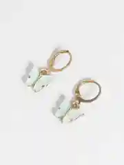 Бирюзовый серьги бабочки цветные