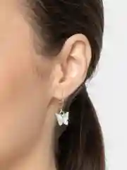 Бирюзовый серьги бабочки цветные