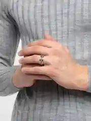 Золотой кольцо-цепь вращающееся, широкое, из титановой стали, 6 размеров