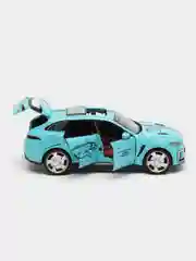 Голубой металлическая инерционная машинка JAGUAR F-PACE TROPHY, зеленый, масштаб 1:24, 20 см