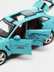 Голубой металлическая инерционная машинка JAGUAR F-PACE TROPHY, зеленый, масштаб 1:24, 20 см