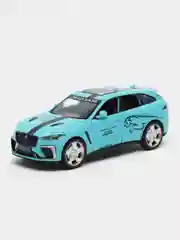 Голубой металлическая инерционная машинка JAGUAR F-PACE TROPHY, зеленый, масштаб 1:24, 20 см
