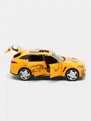 Желтый металлическая инерционная машинка JAGUAR F-PACE TROPHY, зеленый, масштаб 1:24, 20 см
