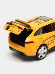 Желтый металлическая инерционная машинка JAGUAR F-PACE TROPHY, зеленый, масштаб 1:24, 20 см