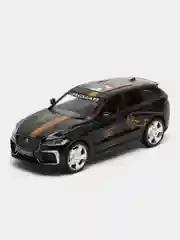 Черный металлическая инерционная машинка JAGUAR F-PACE TROPHY, зеленый, масштаб 1:24, 20 см
